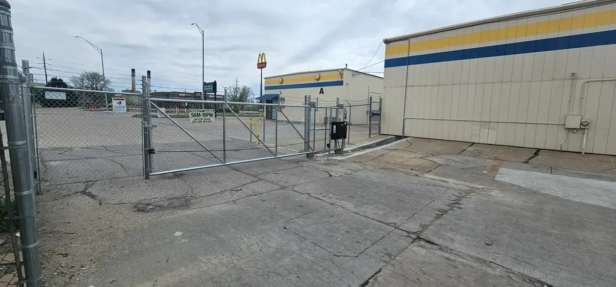 Secured gate with keypad