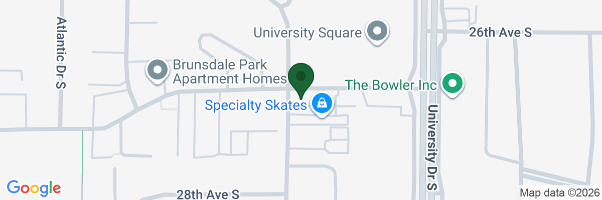 Map showing facility locations