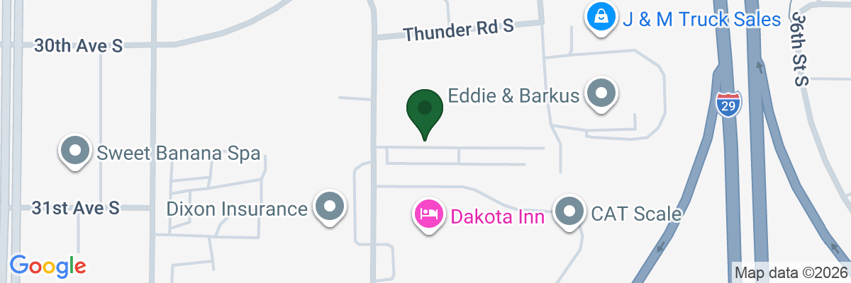 Map showing facility locations