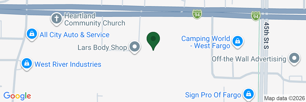 Map showing facility locations