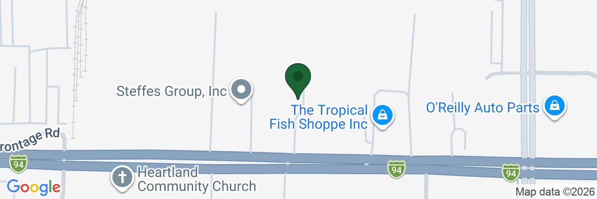 Map showing facility locations
