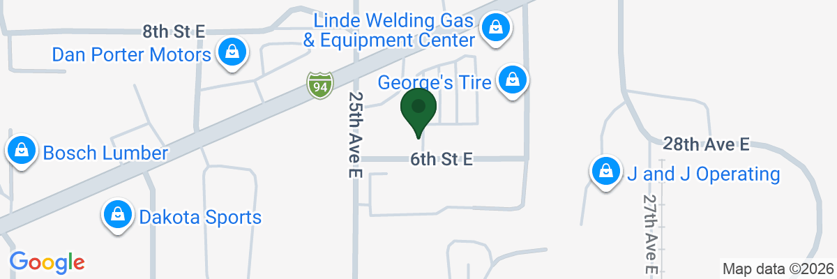 Map showing facility locations