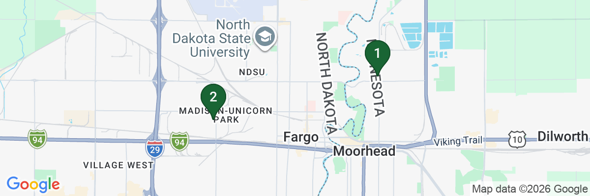 Map showing facility locations
