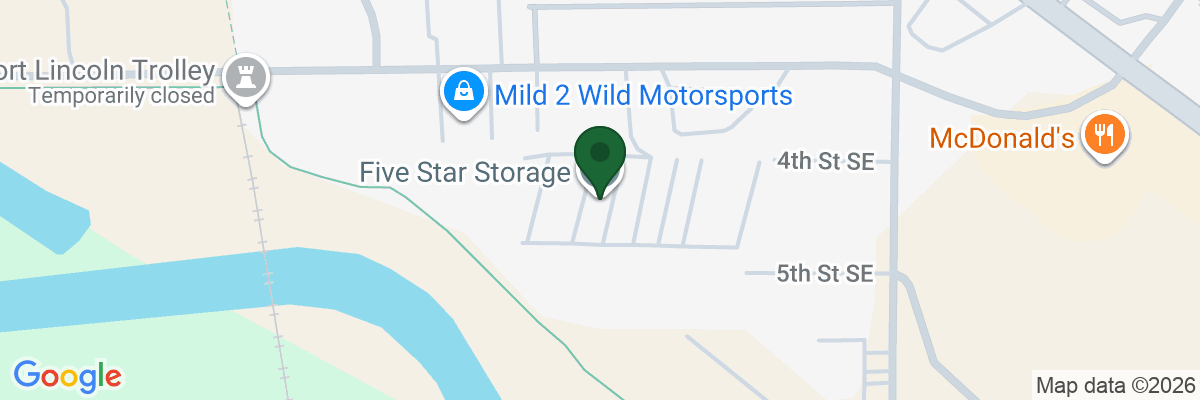 Map showing facility locations