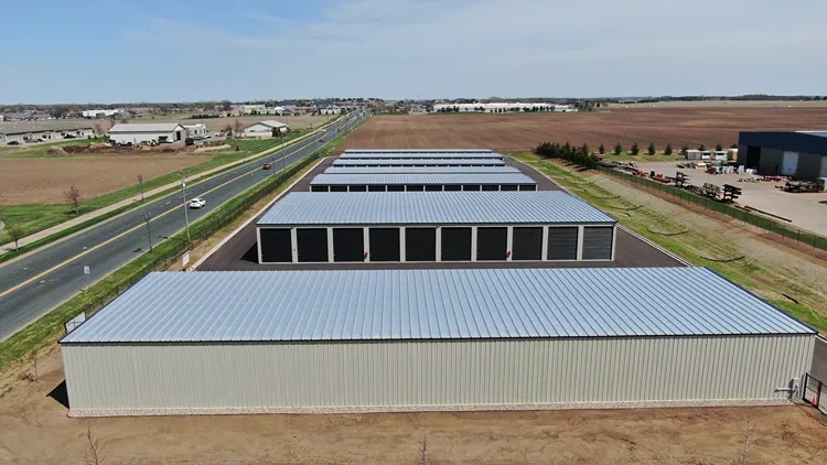 Aerial view of facility with drive up units