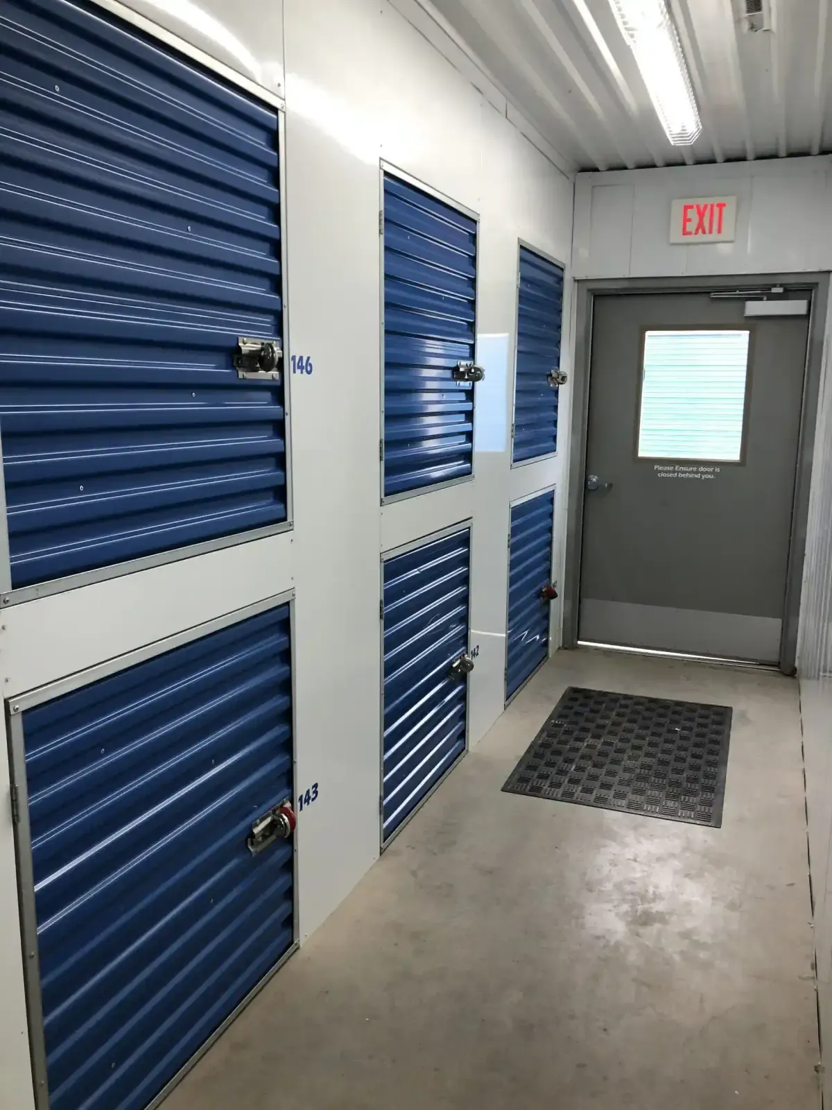 Indoor storage lockers at Five Star Storage