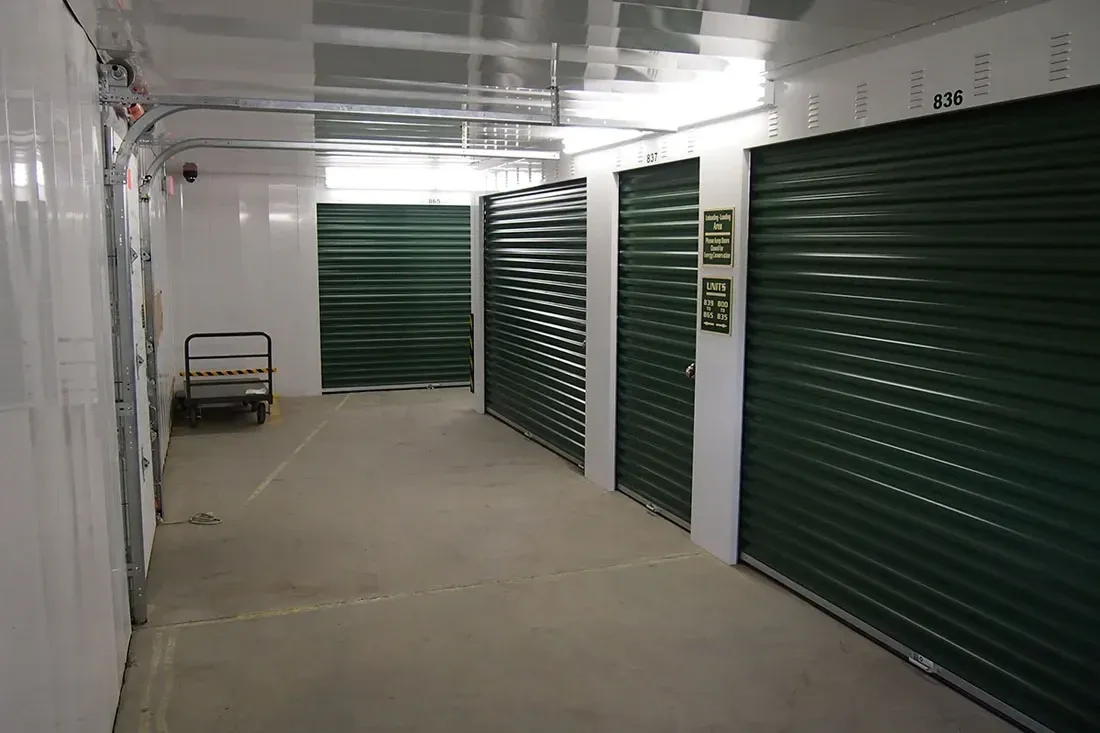 Indoor units and moving cart at Five Star Storage