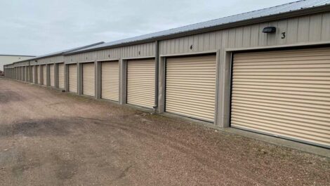 Drive-up access storage units at Five Star Storage in Tea, SD.
